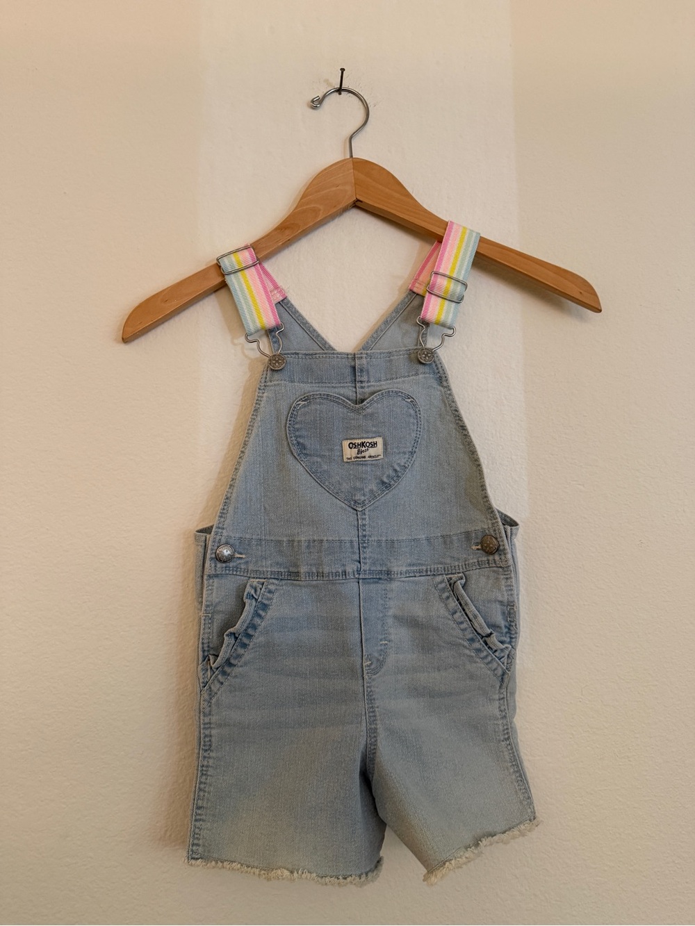 OshKosh B'gosh Rainbow Overalls With Heart Pocket Size 4T